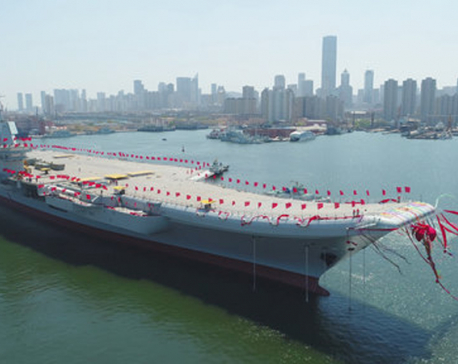 China launches its first domestically-made aircraft carrier